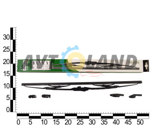 Щетка стеклоочистителя 500мм 20″ (5 адаптеров) ВАЗ 2108-15 перед. Pegas