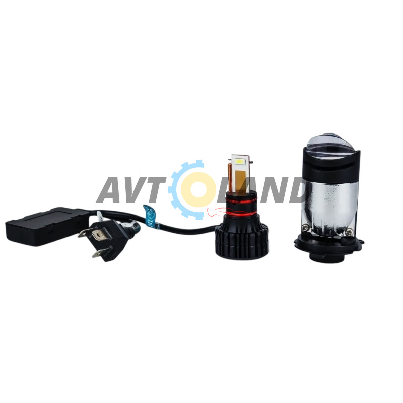 LED лампы с линзой DriveX LE-07 H4 H/L 6000K 55W 9-32V к-т. купить недорого
