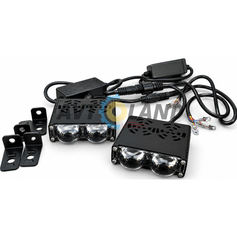 Светодиодные фары External SpotLight L26 40W на две линзы W-Y-Multicolor 12-80V купить недорого