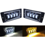 Протитуманні LED фари 70W Ваз 2110, 2111, 2112, 2114, 2115 ПТФ 7 лінз 2 режими жовтий білий купити дешево