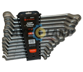Набор ключей накидных, 12 ед., 6-32 мм, Cr-V STRONA