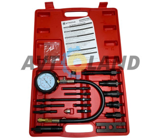 Компрессометр 70 Атм дизель с шлангом и переходниками (кейс) STRONA