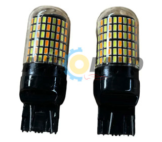 Автомобильная светодиодная лампа T-20-168 smd Белый+желтый цвет (к-т 2шт)