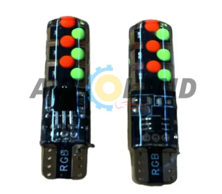 Лампа світлодіодна LED Т10 для підсвічування габаритів з ДУ регулювання кольору