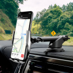 Холдер Hoco S14 Surpass automatic induction wireless charging car holder Silver купити дешево