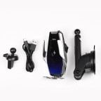 Холдер Hoco S14 Surpass automatic induction wireless charging car holder Silver купити дешево