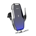 Холдер Hoco S14 Surpass automatic induction wireless charging car holder Silver купити дешево