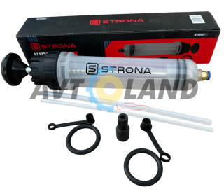 Шприц для технічних рідин 200мл, 2 насадки STRONA