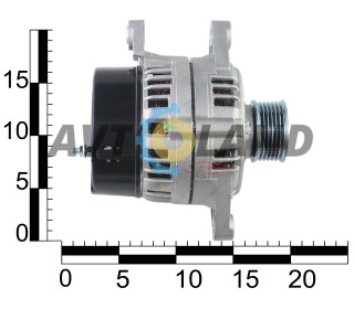 Генератор DAEWOO SENS, ЗАЗ 1102-03, 14В 80А ручійковий шків, Flagmus