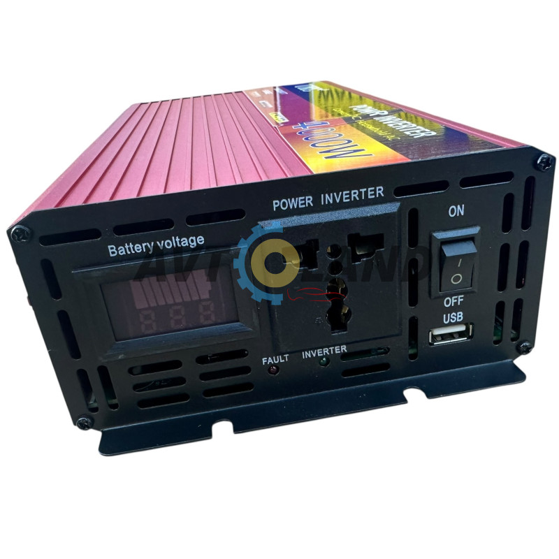 Інвертор 3000W 12V-220V UKS автомобільний перетворювач напруги з дисплеєм купити дешево