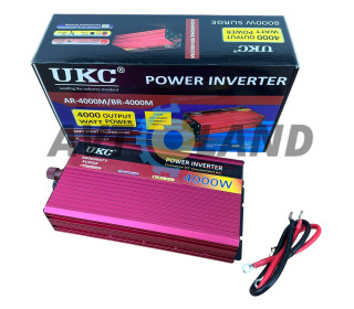 Инвертор 4000W 12V-220V UKS автомобильный преобразователь напряжения с дисплеем