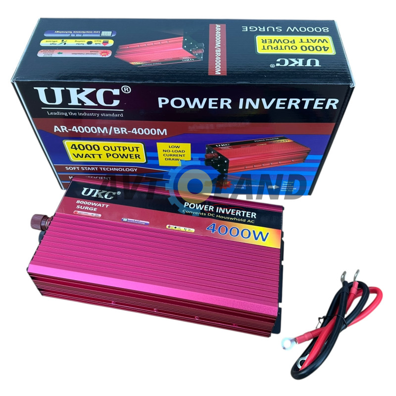 Инвертор 4000W 12V-220V UKS автомобильный преобразователь напряжения с дисплеем купить в Украине