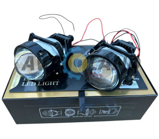 Светодиодные Bi-LED лед линзы GUANGFUDE 3.0″ дюйма универсальная 65W 5100K 12-24V (2шт) 