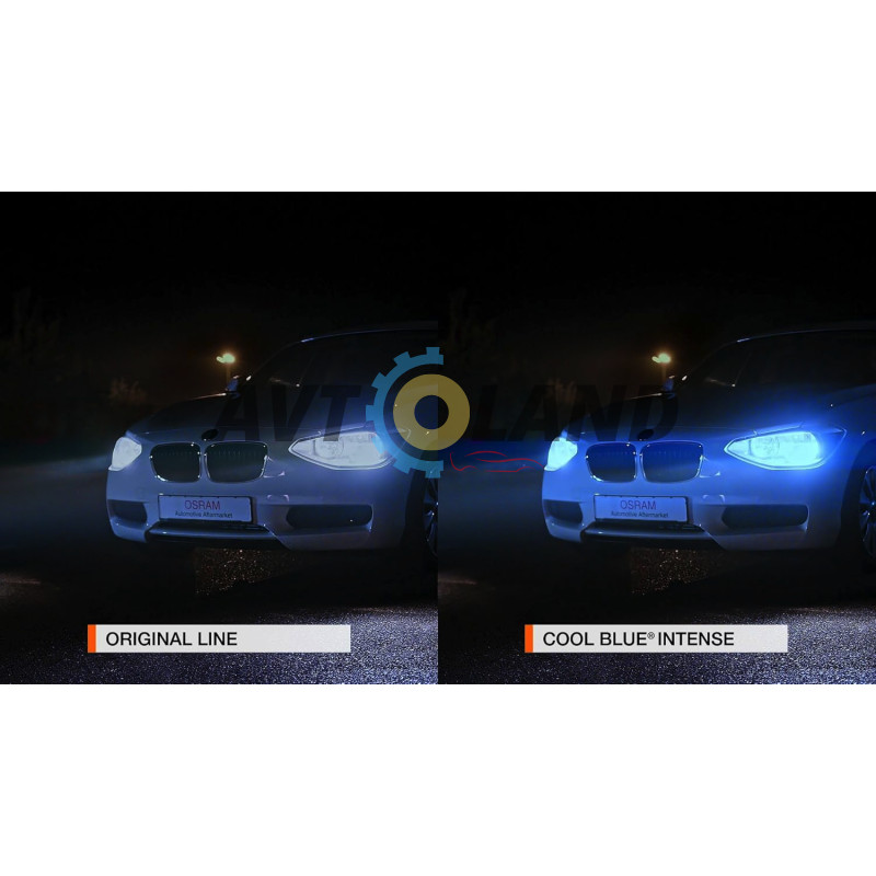 Лампи галогенні Osram Cool Blue Intense Next Gen +100% H4 12V 55W/60W (2 шт.) купити дешево