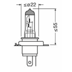 Лампы галогенные OSRAM 64193NL-2HB H4 Night Breaker LASER +150% 60/55W 12V P43t (2 шт) купить недорого