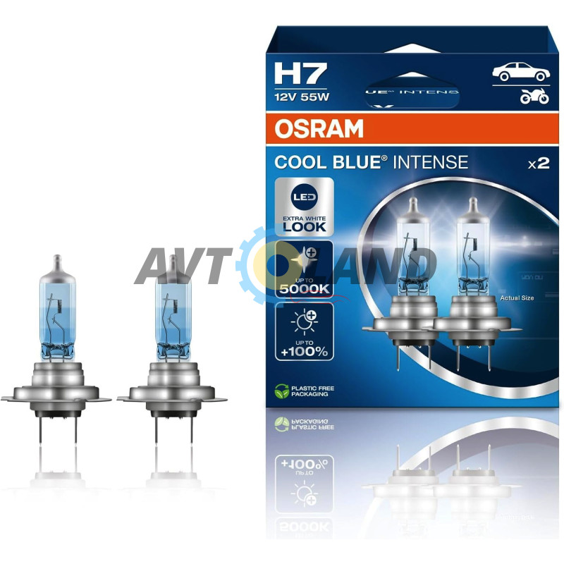 Лампы галогенные OSRAM 64210CBN-2HB H7 Cool Blue Intense Next Gen +100% 55W 12V PX26d 2шт купить недорого