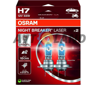 Лампы галогенные 64210NL-2HB - H7 12V 55W PX26d Night Breaker Laser+150% (OSRAM) 2шт