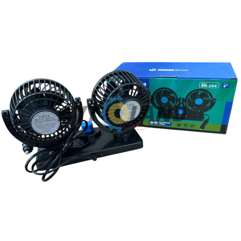 Автомобільний вентилятор подвійний від прикурювача 12V (Дві швидкості) BALANSA купити дешево