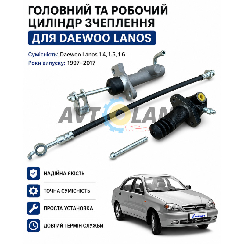 Комплект циліндрів зчеплення DAEWOO Lanos, Sens в зборі купити дешево
