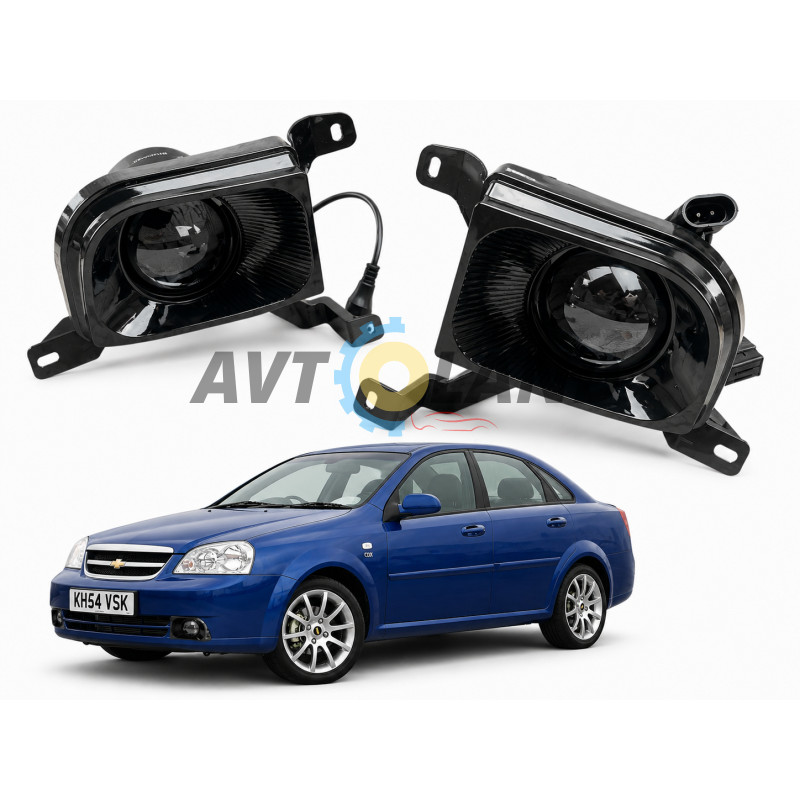Протитуманні LED фари лінзовані для Chevrolet Lacetti, Лачетті, 120W управління з телефону купити дешево