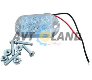 Фонарь LED габаритный универсальний (6smd 2395) 1224 вольта-Белый