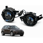 Противотуманные Led фары BMW-(E70)-2010-2013 г. Линза-Управление по телефону купить недорого