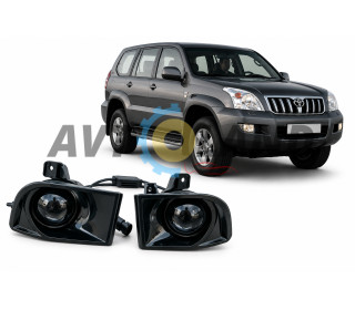 Противотуманная линзованая фара TOYOTA PRADO 120 LED Управление с телефона 80wat (к-т 2шт) 