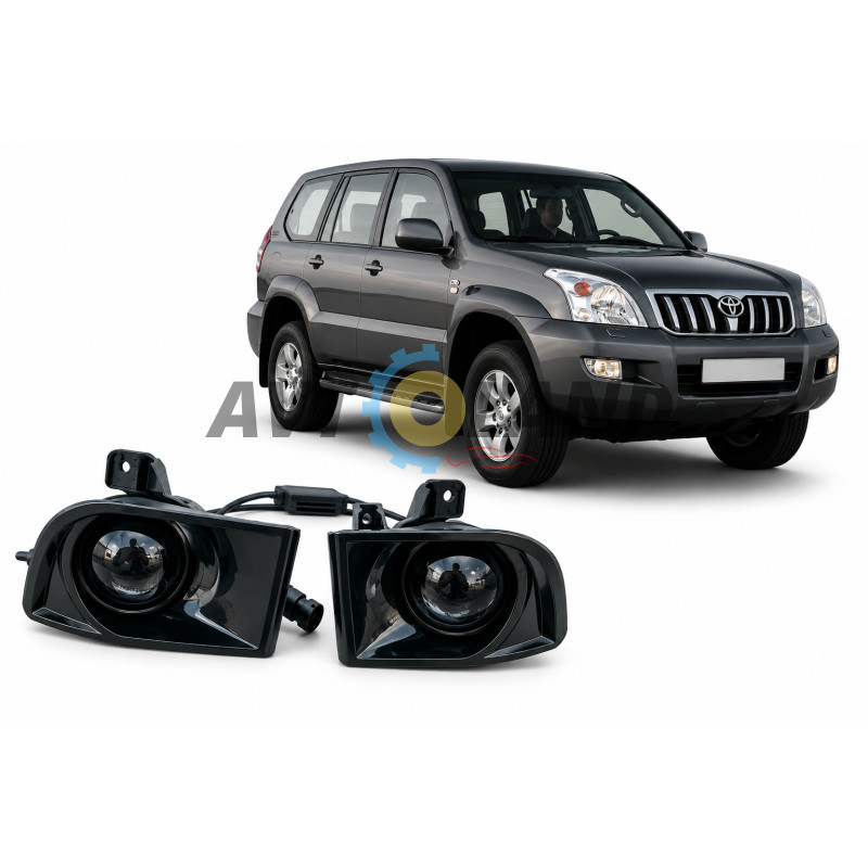 Протитуманна лінзована фара TOYOTA PRADO 120 LED Управління з телефону 80wat (к-т 2шт) купити дешево