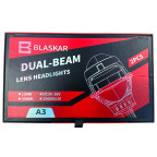 Світлодіодні Bi-LED лід лінзи 3.0″ дюйма універсальна 70W 5500K 8000LM 12V (2шт) купити дешево