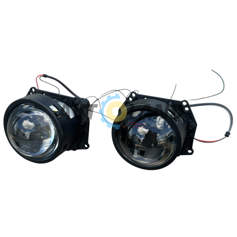 Світлодіодні Bi-LED лід лінзи 3.0″ дюйма універсальна 70W 5500K 8000LM 12V (2шт) купити дешево
