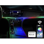 Подсветка салона авто Ambient light Rgb 18в1 набор диодных подсветок Bluetooth 12V купить недорого