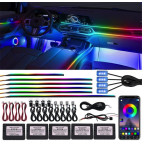 Подсветка салона авто Ambient light Rgb 18в1 набор диодных подсветок Bluetooth 12V купить недорого
