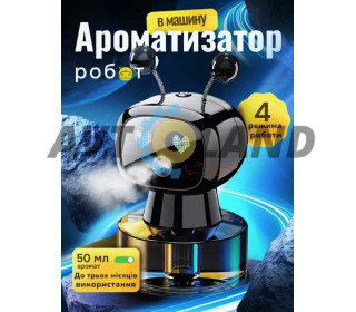 Ароматизатор робот - телепузик JQR001, Черный - интерактивный освежитель воздуха в машину, 4 режима