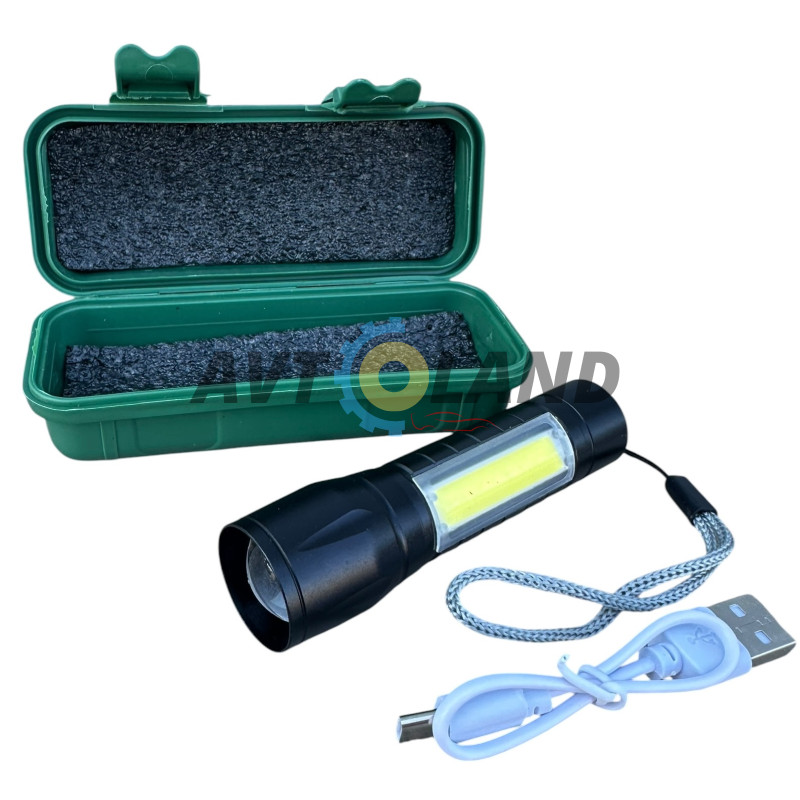 Ліхтар кишеньковий акумуляторний 120-220 Lumen (довге бічне підсвічування) в кейсі купити дешево