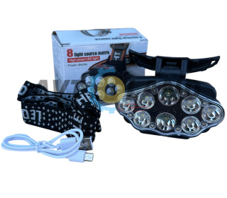 Ліхтар налобний XC88 світлодіодний 8Led акумуляторний (Headlamp)