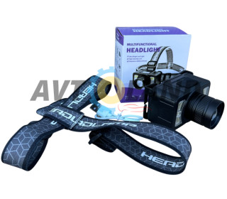 Ліхтар налобний акумуляторний з USB зарядкою та датчиком руху (Headlamp)