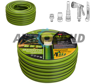 Шланг армированный 4-х слойный, ″GRASSHOPPER″ 3/4″ 20м.+подарок, серия Alloid Pro