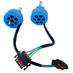 Комплект LED ламп TurboLed T1 H1 6000K 50W 12/24v CanBus з активним охолодженням купити дешево