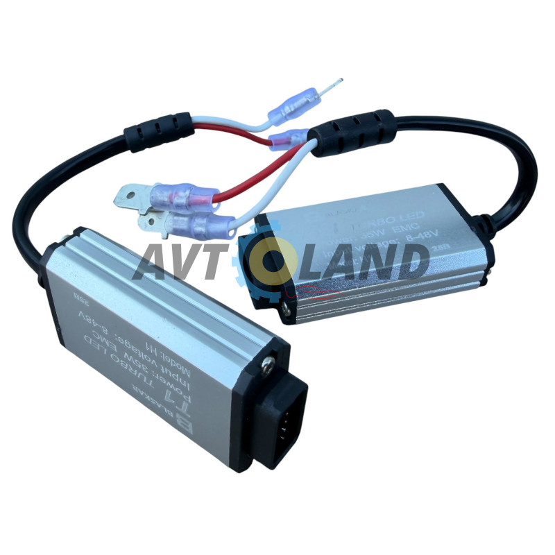 Комплект LED ламп TurboLed T1 H7 6000K 50W 12/24v CanBus з активним охолодженням купити дешево