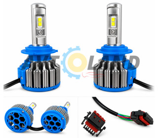 Комплект LED ламп TurboLed T1 H7 6000K 50W 12/24v CanBus с активным охлаждением