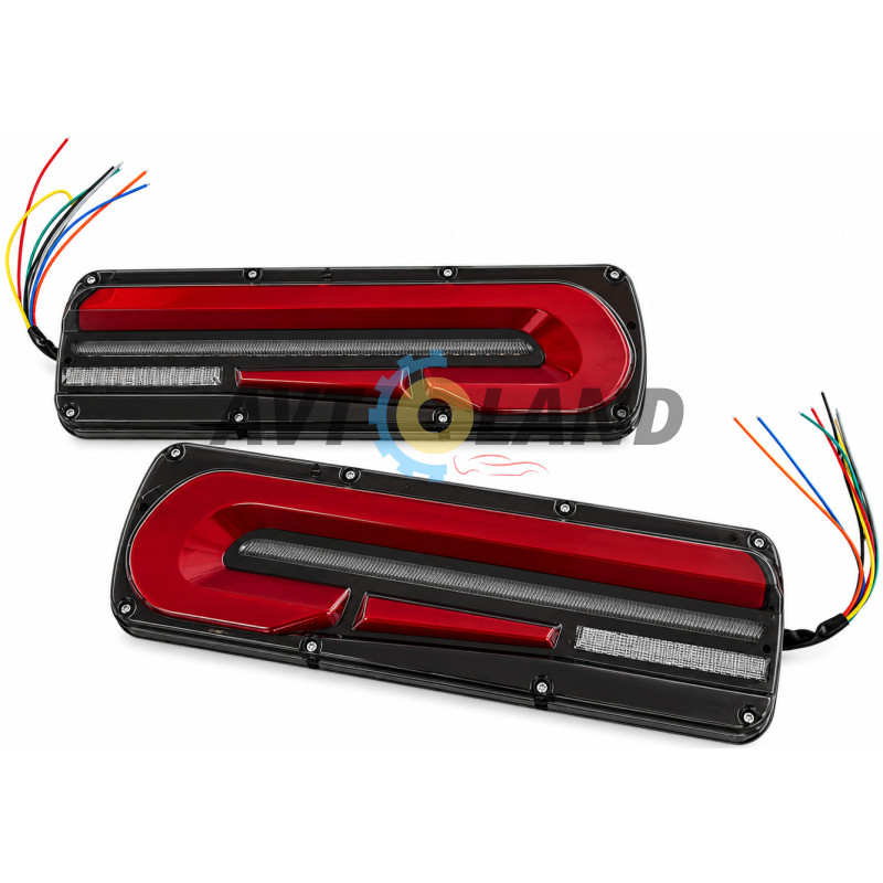Фонари задние светодиодные REAR LAMP ВОЛНА 12-24V 46Х13 CМ (КОМПЛЕКТ 2ШТ.) купить недорого