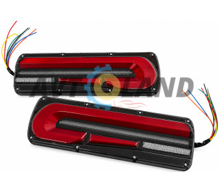 Ліхтарі задні світлодіодні REAR LAMP ХВИЛЯ 12-24V 46Х13 CМ (КОМПЛЕКТ 2ШТ.)