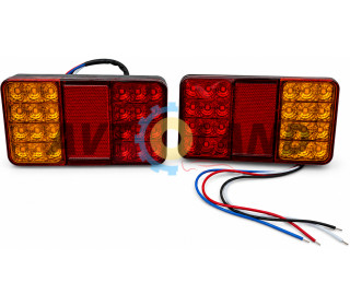 Фонарь LED 12-24V задний 150х80х26 на 24 диода