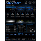 Bi-LED туманки SanviS-301.Ближний свет с идеальной светотеневой границей.Вместе с дальним светом включается Лазерный луч,Мощность: 210W,10-80V купить недорого