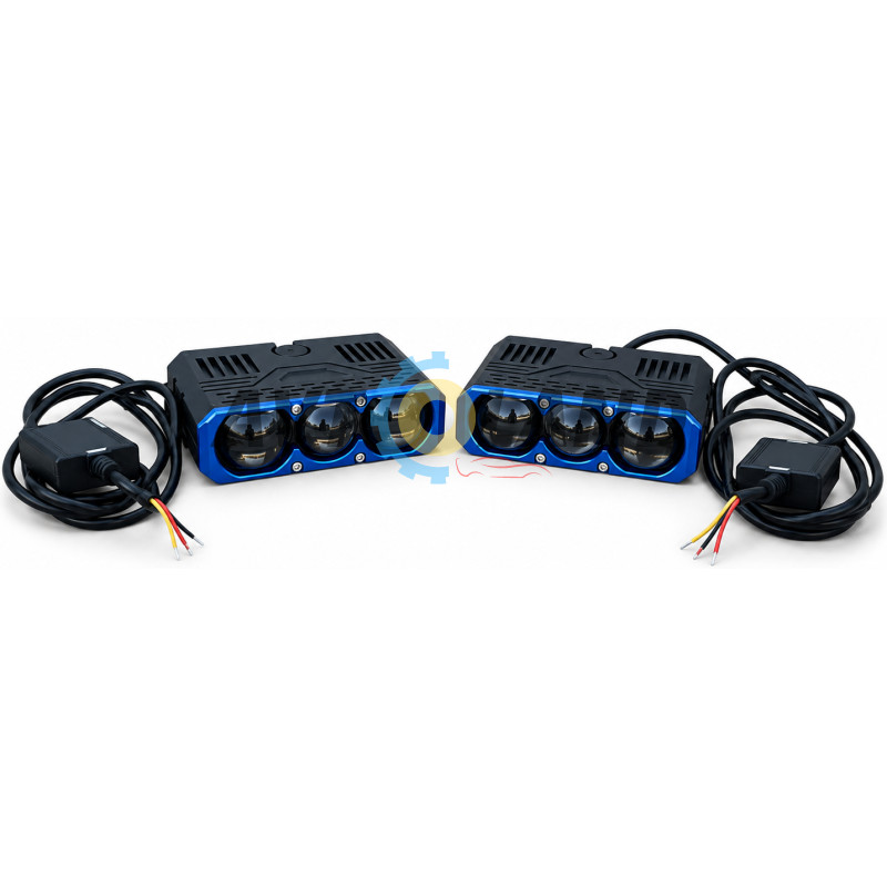 Bi-LED туманки SanviS-301.Ближний свет с идеальной светотеневой границей.Вместе с дальним светом включается Лазерный луч,Мощность: 210W,10-80V купить недорого