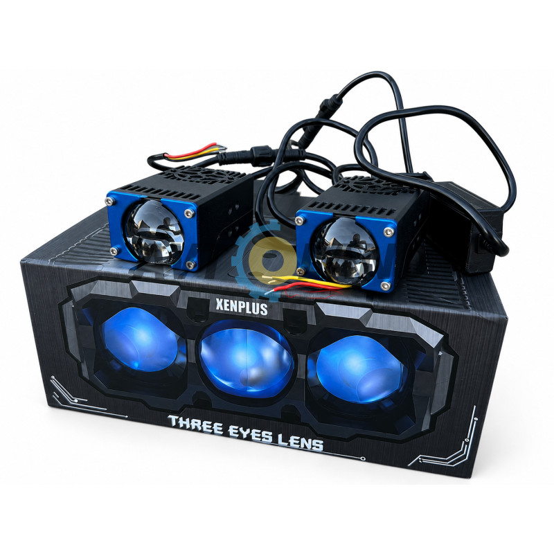 Bi-LED туманки SanviS-101.Ближний свет с идеальной светотеневой границей.Вместе с дальним светом включается Лазерный луч,Мощность: 140W,10-80V купить недорого