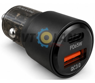 Автомобильное зарядное устройство BZ20A Smart 83W Dual Port PD65W + QC3.0 Car Charger