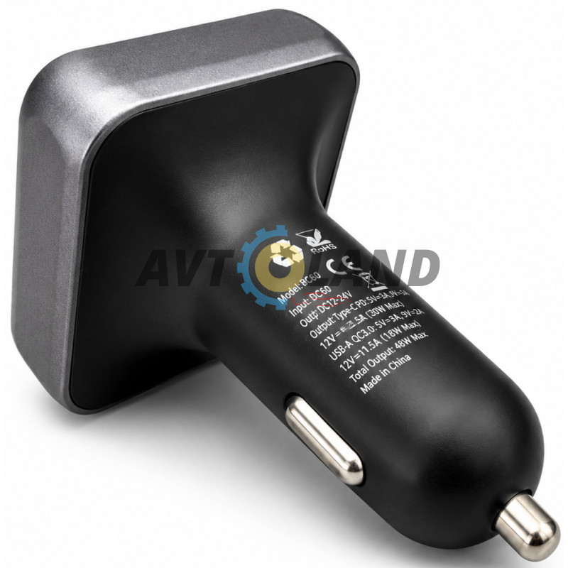 Автомобільний FM модулятор BC50 Ascenso PD20W+QC3.0 BT FM transmitter Black купити дешево
