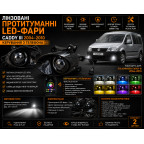 Лінзовані протитуманні LED-фари Caddy III 2004-2010 фольксваген кадді, керування з телефону купити дешево