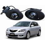 Світлодіодні протитуманні фари Mazda 3 (2003-2009) (Білий/Жовтий) керування через телефон купити дешево
